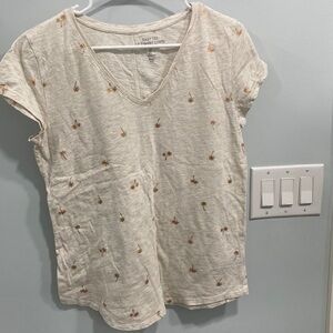 Soft cotton cream t shirt from gap